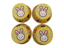 Ronjoe-100 Forros Cupcake Conejo Papel Muffin Resistente Calor Óleo Baking Cups