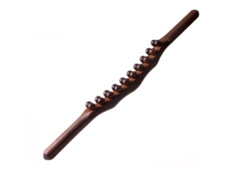 Bastão De Massagem Gua Sha, 20 Esferas, Massajador Para Pescoço E Costas, Madeira De Faia