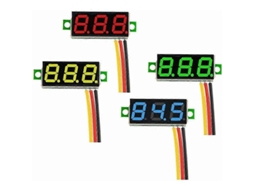 4pcs Mini Voltímetro Digital Dc 0.28 Pulgadas Panel 0 100v Tester de Voltaje Led 3 Cables