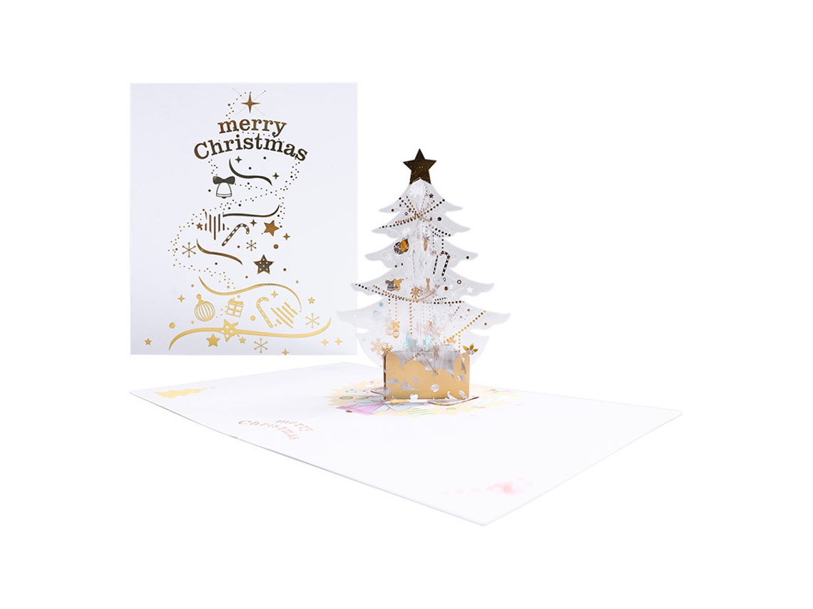 Cartões De Natal 3d Com Cristais Tridimensionais Criativos Aquaforge