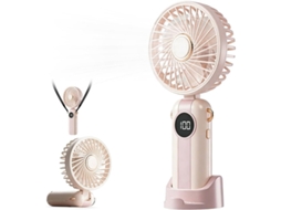 Ventilador Mão Motor Escovas Alta Velocidade Rosa