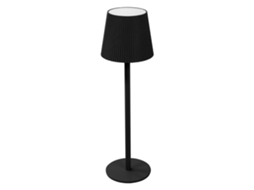 Candeeiro Led Ml-design Preto Tátil Sem Fios Recarregável Com Usb-c, Luz Branca Quente