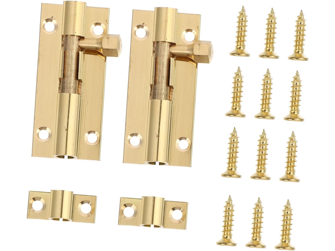 Fechadura De Embutir Para Porta, Conjunto De 2 Peças, 2 Polegadas, Em Latão, Para Portas De Madeira
