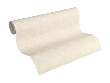 Papel de Parede A.S. CRÉATION (53 cm x 10,05 m - Tecido - Bege)