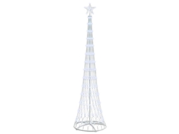 Decoração De Natal Vidaxl Branco Frio Metal (70 X 70 X 250 Cm)