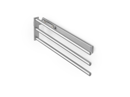 Toalheiro extensível EMUCA 3 braços Alumínio Anodizado mate