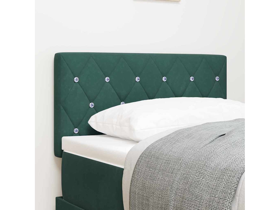 Vidaxl Cabeceira Verde Escuro 80 Cm Veludo
