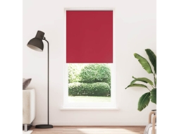Vidaxl Cortina De Rolo Blackout, 124,4 X 230 Cm, Largura Do Tecido 120 Cm, Vermelha