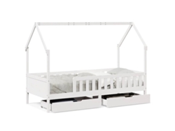 Estrutura de Cama Infantil com Gavetas 90x190 cm Pinho Maciço MAISON EXCLUSIVE