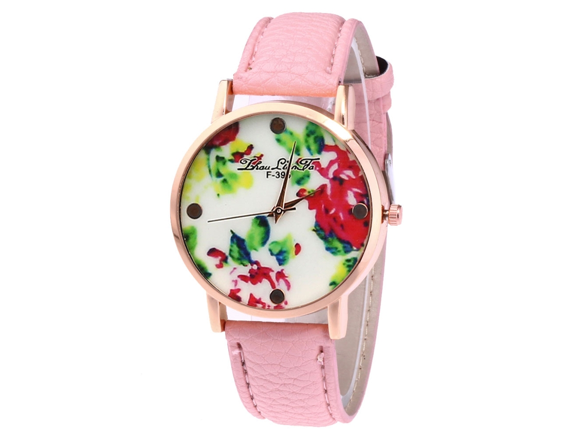 Relógio de Pulso Stylish Quarts para Homens e Mulheres (rosa)