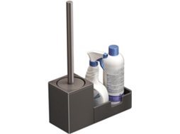Suporte Para Escova De Vaso Sanitário Punch, Com Prateleira, Ideal Para Aproveitar Cantos Mortos No Gokoco