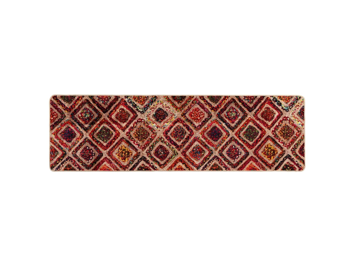 Conjunto 1 Tapete Runner Vidaxl Multicolorido Poliéster (50 X 200 Cm)