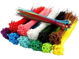 Abraçadeiras De Nylon Com Fecho Zíper, 100 Unidades, Com Anel Fixo Verde