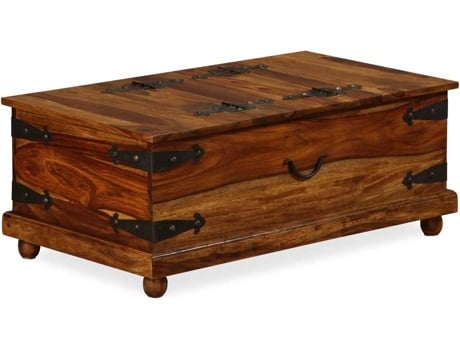 Arca de arrumação  Madeira sheesham maciça (90x50x35 cm)