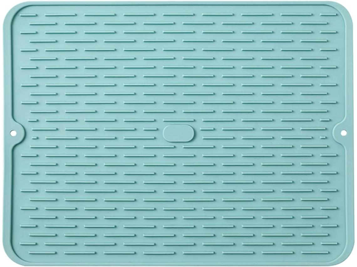 Tapete grande para bancada de cozinha, resistente ao calor, Panelas, tapete de silicone antiderrapante Pia, 40 x 30 cm, verde - aquaforge