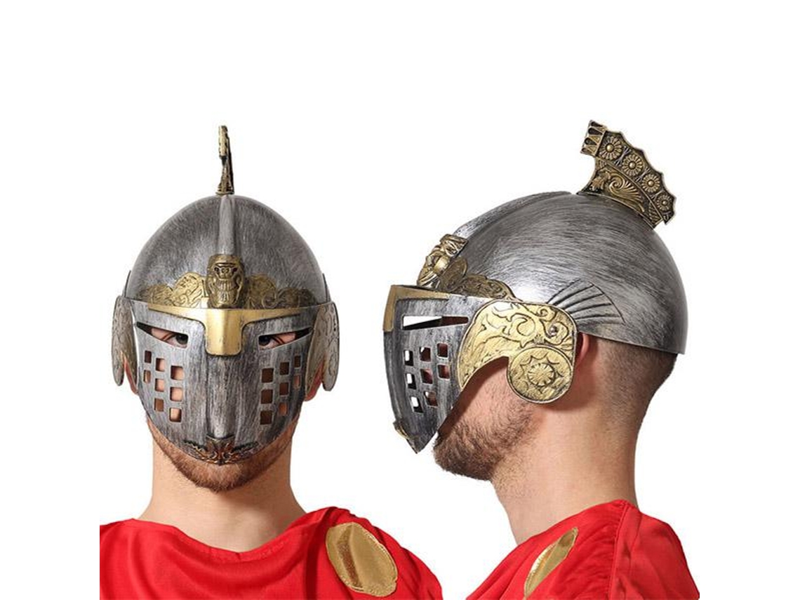 Capacete Cavaleiro Medieval Prateado