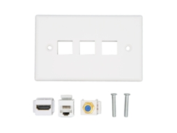 Placa De Parede Hdmi Com Interface Multimídia E Porta Ethernet Cat6