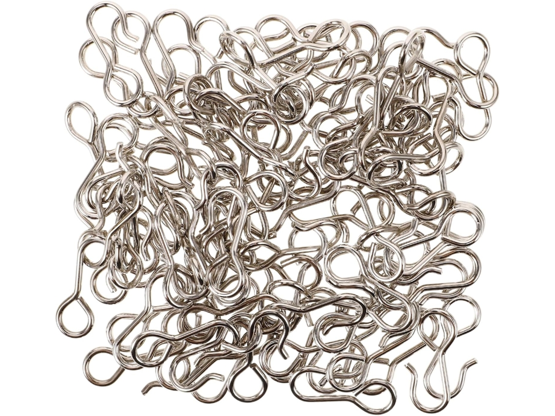 Magiclulu Conjunto De 100 Ganchos Cortina Metal Em Aço Inoxidável Para