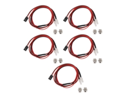 Mali kit de Luz Led para Carro Rc 2 Lâmpadas Vermelhas Brilhantes 5mm Universal para Traxxas Hsp Redcat