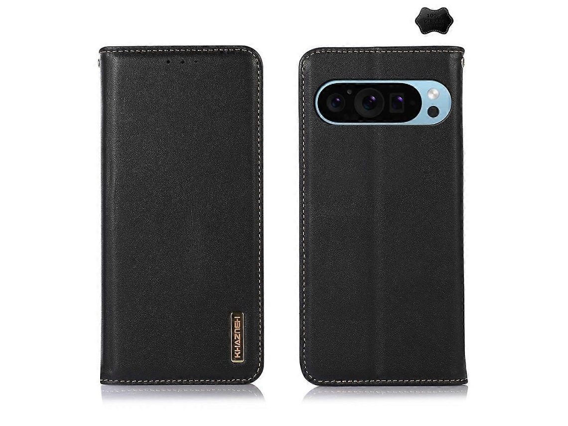 Capa De Celular De Couro Bovino Khazneh Nappa Com Camada Superior Para Google Pixel 10/9