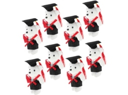 8 Mini Ursos De Pelúcia Para Buquê Flores Formatura, Materiais Espuma
