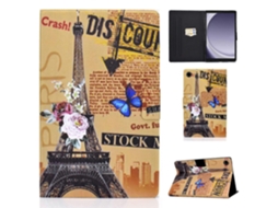 Capa Hengrongshen para Samsung Galaxy Tab A9 com suporte para cartão, capa antirriscos de TPU + couro PU para Samsung Galaxy Tab A9