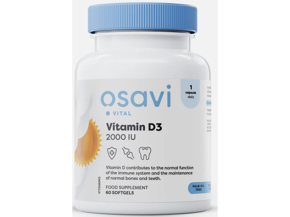 Vitamin D3 2000iu 60 Softgels Osavi