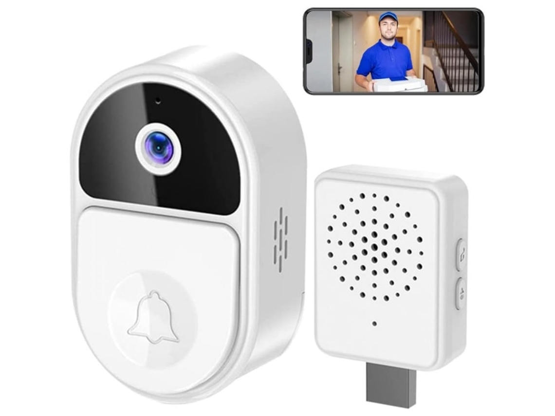 Campainha sem fio com câmera, campainha com vídeo sem fio, Wate, Zqkla Slowmoose