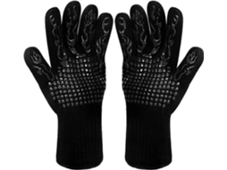 Luvas de Silicone Antiderrapantes Resistentes Ao Calor para Forno, Churrasco e Cozinha (preto)