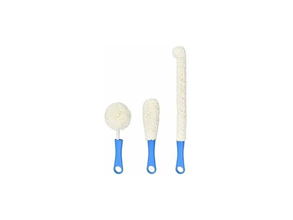 Cham, Fcndck Conjunto de 3 Escovas Flexíveis para Limpeza de Decantadores, Espuma Versáteis para de Narguilés AQUAFORGE