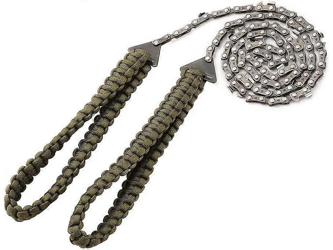 Sierra De Cadena Portátil Com Cabo De Corda De Paraquedas Multifuncional Kit De Ferramentas De Nylon Para Sobrevivência Camping Caça