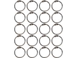 Anel metálico de 25 mm para conexão suave, ideal para projetos de mesa ou arte, garante rotação suave.