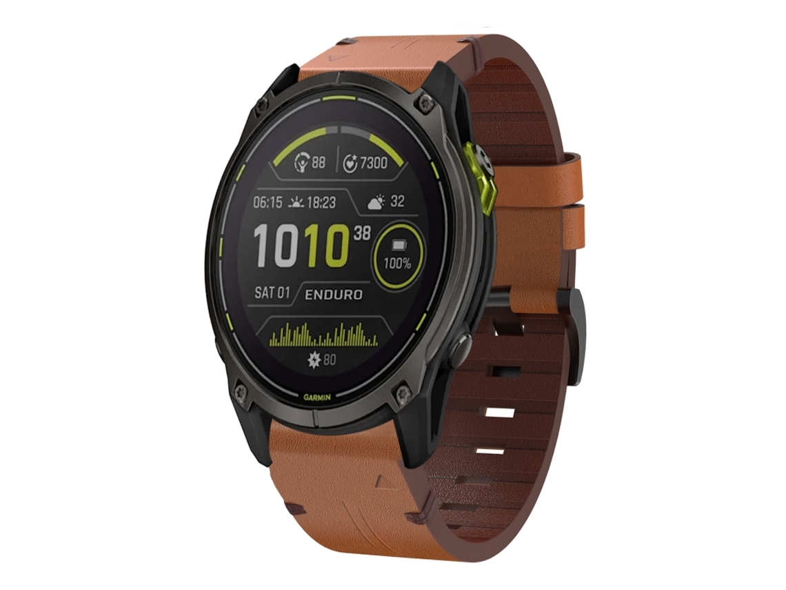 Bracelete para Garmin Enduro 3 XIAOMOYU em Couro com Fivela de Aço (26mm) Marrom