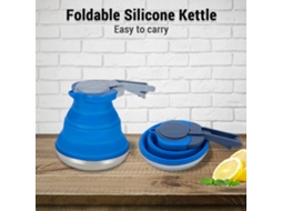 Chaleira de Silicone Portátil Plegável 1500ml