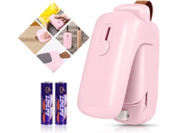 Mini Seladora Térmica A Vácuo Portátil, 2 Em 1, Com Cordão, Para Selar E Cortar Alimentos Em Sacos Plásticos (rosa)