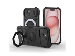 Capa Zruxe Compativel Com Iphone 15 Plus (suporte Magsafe - Alca - Preta)