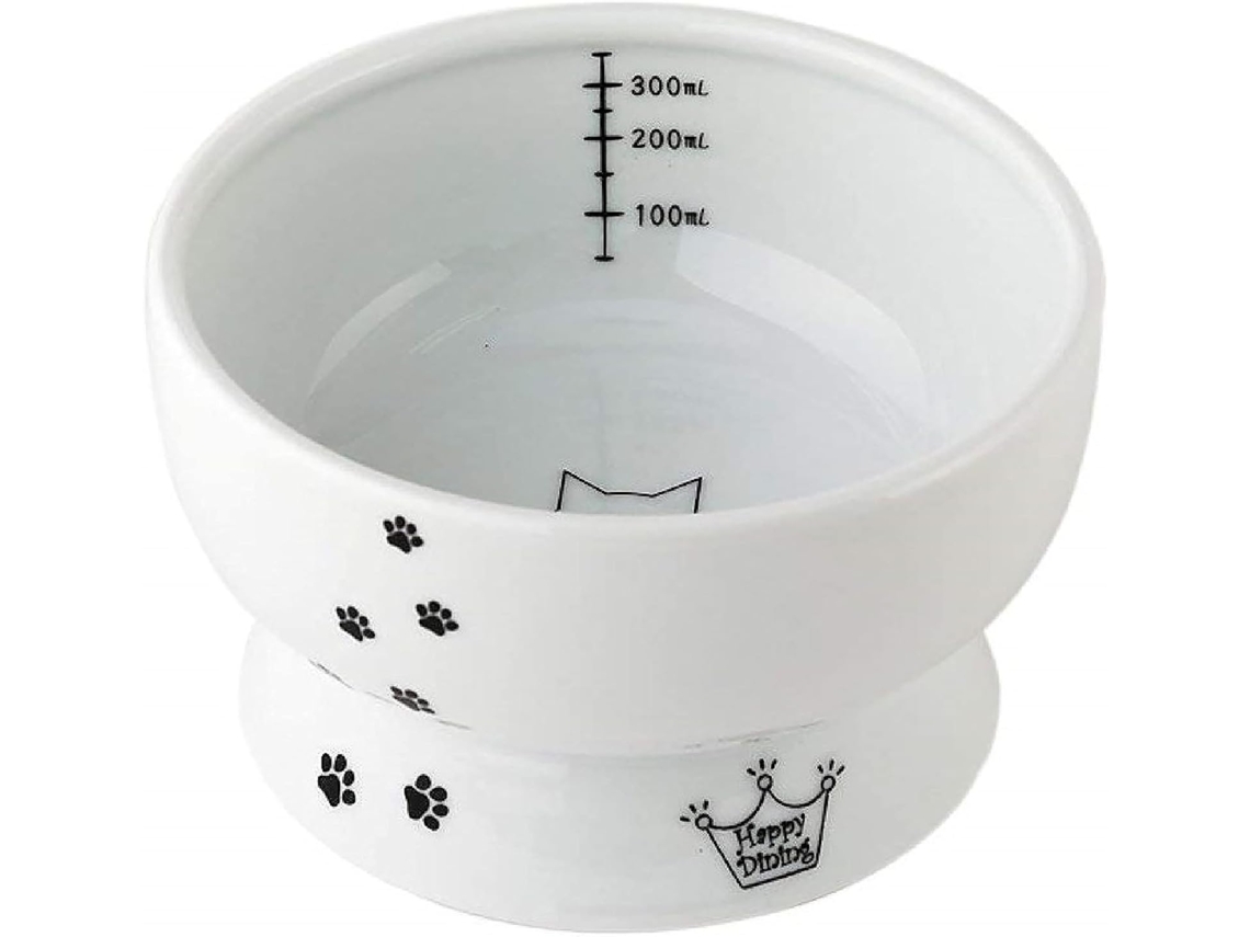 Protetor de Pescoço para Comedouro de Boca Larga, Tigela de Cerâmica para Gatos com Patas Altas, Adequado para Gatos e Cães AQUAFORGE