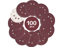 Lixa 100, 125 Mm, Grão 240, 8 Furos, Ideal Para Lixar E Polir Com Lixadeira Excêntrica. Slowmoose