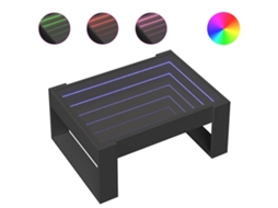 Mesa de Centro Luzes Led Infinity 70x53x30 Cm Preto MAISON EXCLUSIVE
