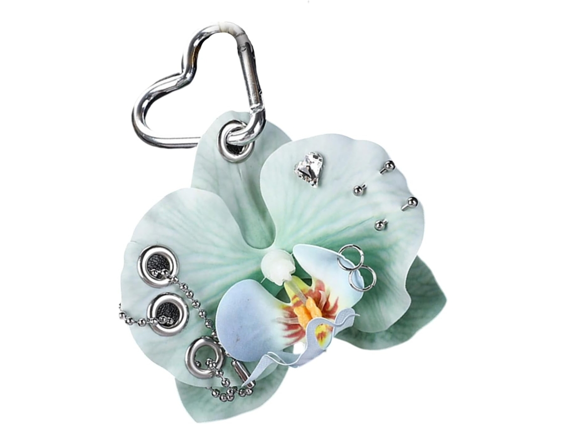 Chaveiro Elegante Com Mosquetão Em Formato De Orquídea Phalaenopsis