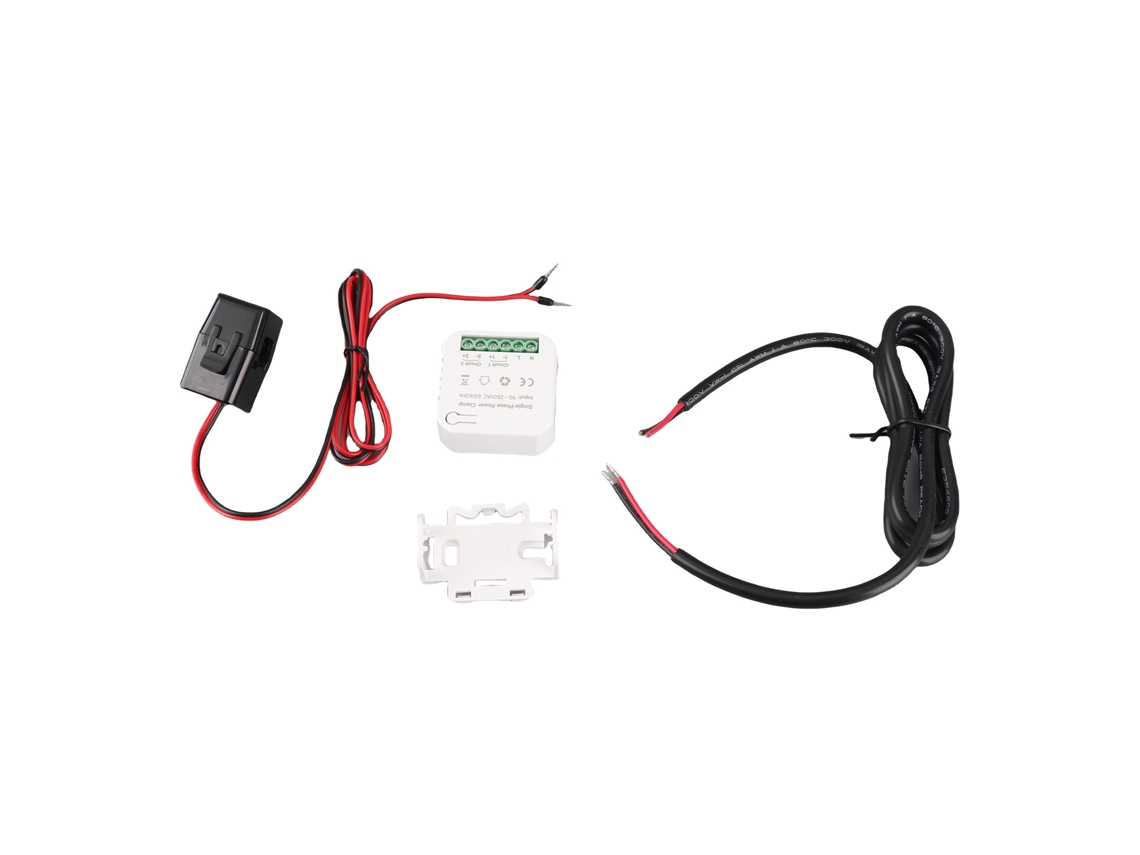 medidor de Energia Monofásico YURU, WiFi, 80A, pinça CT, monitor de consumo elétrico, app
