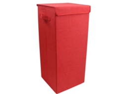 Caixa De Arrumação Cesto Roupa Suja Vcm Tecido Vermelho (l)