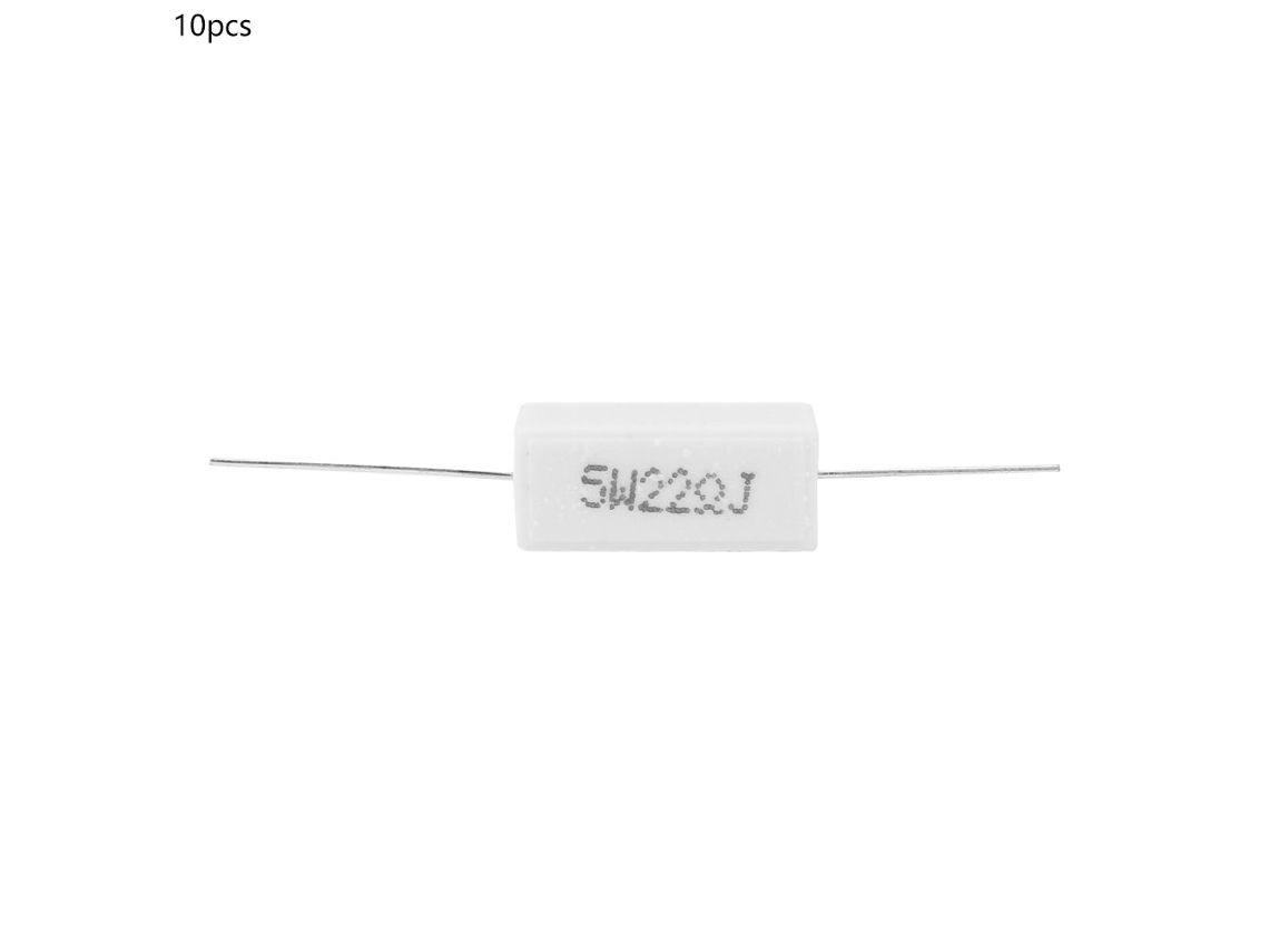 10 Peças Resistor de Cimento Potência 5w 22r