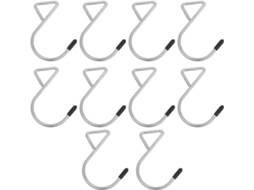 Conjunto De 10 Ganchos Triangulares De Metal Prateado Para Pendurar, Portáteis E