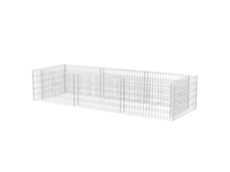 Vaso para plantas VIDAXL Prateado Aço (270x90x50 cm)