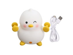 Luz Noturna Pato Silicone Usb 3 Níveis Inovadora Camping