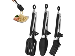 Conjunto De 3 Pinças Cozinha Em Silicone Resistente Ao Calor, Ideais Para Grelhar, Fazer Churrascos, Buffets, Serviços