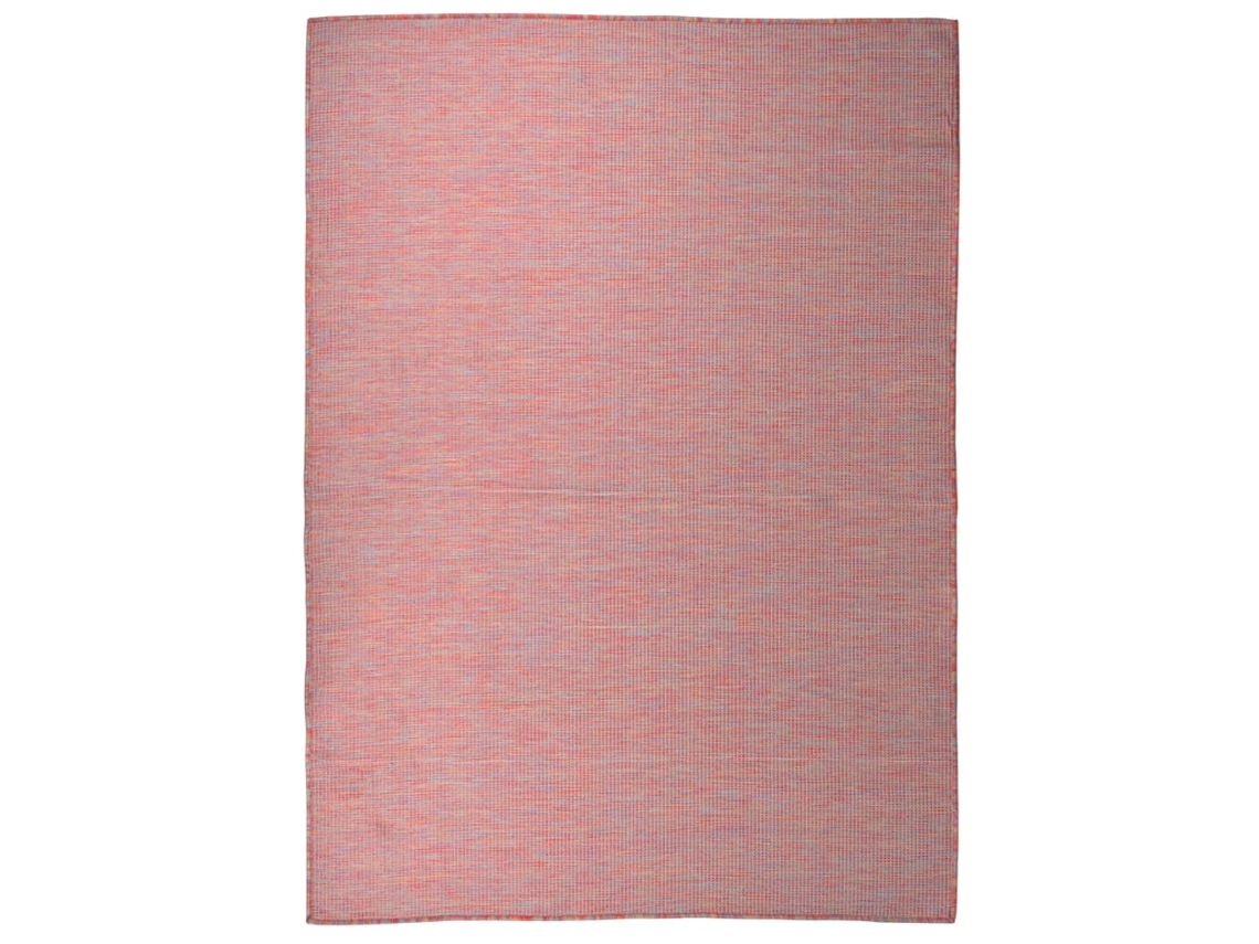 Vidaxl Tapete De Tecido Plano Para Exterior 200x280 Cm Vermelho
