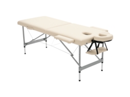 Marquesa Dobrável Mesa de Massagem Portátil com Altura Ajustável em 7 Posições 186x71x62 83cm Bege Ge