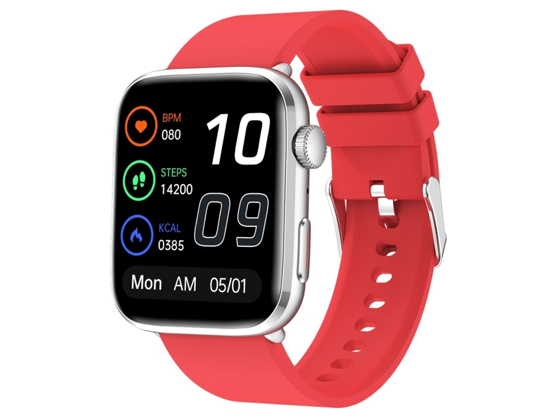 (vermelho) Smartwatch Com Tela Quadrada Ips De 1,81 Polegadas, Monitoramento De Frequência Cardíaca/oxigenação Sanguínea/pressão Arterial.